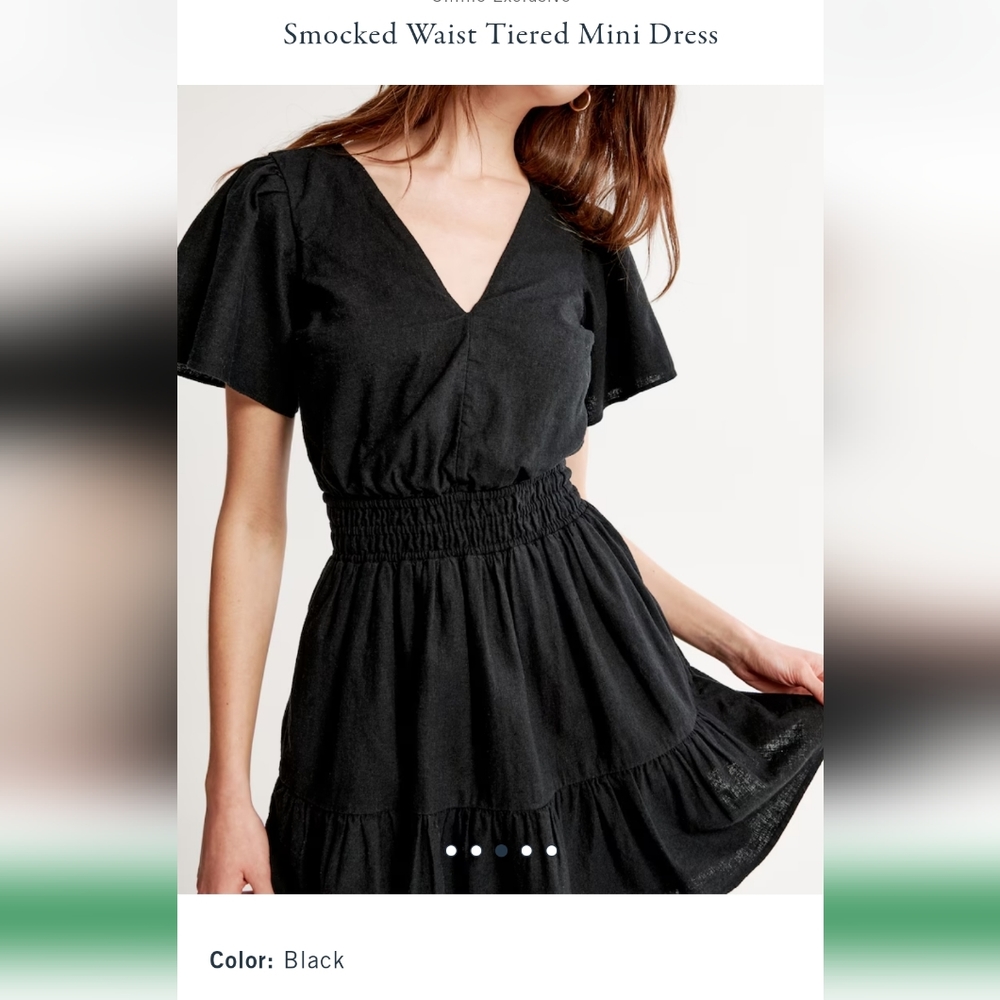 Abercrombie Black Linen Mini Dress